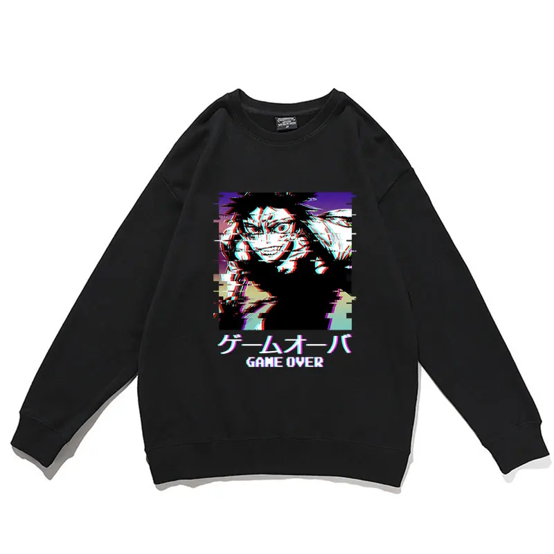 

Anime Sabikui Bisco Pattern Print Sweatshirt Streetwear Men Women Fashion Casual Cotton Sweatshirts Hip Hop Aesthetic Pullover