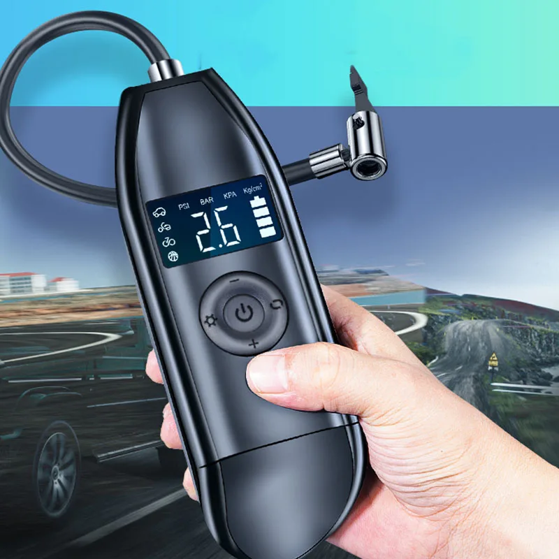

Portable Car Air Inflator Digital Display Automatic Air Pump for Motorcycle Bicycle Boat Tire Inflator Wireless USB Charging
