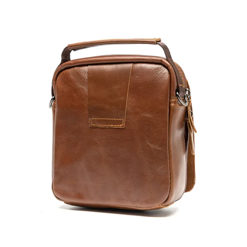 Fashion Business Handbags Men Shoulder Bag Genuine Leather Casual Retro Cowhide Messenger Bag Outdoor Men's Crossbody Bag