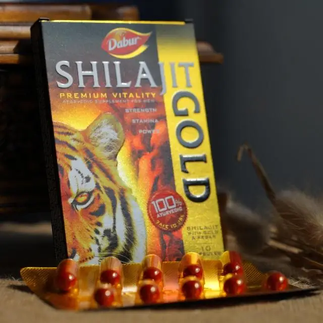 

2 коробки Dabur shilajit Золотое индийское Божье масло Аюрведа 1 коробка = 10 мягких гелей свежая дата