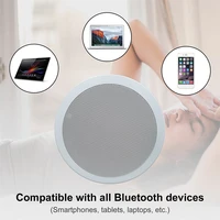 6 5 inch bluetooth ceiling speaker 320w two way flush mounted in wall speaker for indoor home bathroom kitchen office party