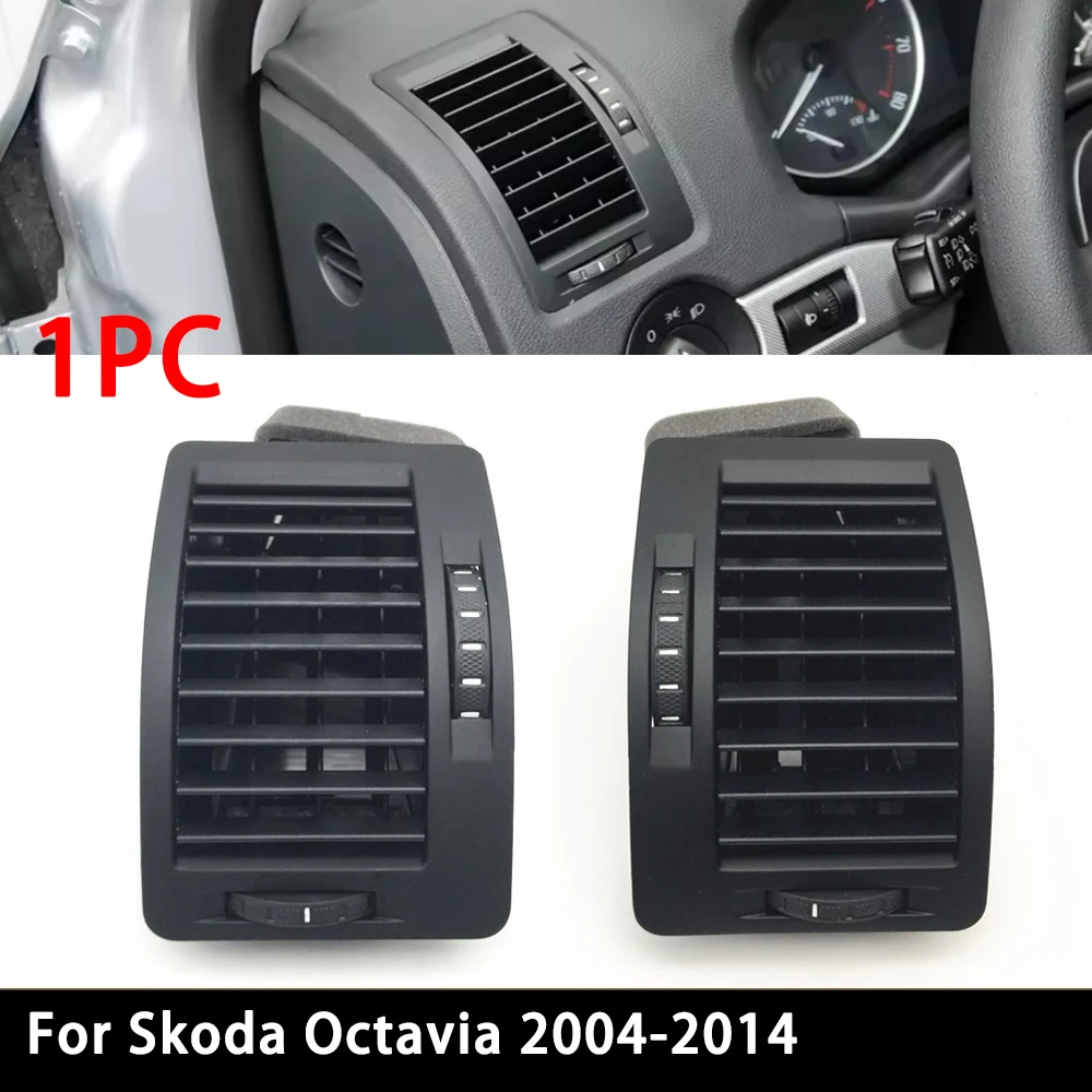 Фото Для Skoda Octavia MK2 2004-2014: Левая и Правая Черные Вентиляционные Решетки Кондиционера (1ZD819701, 1ZD819702) – Автоаксессуары №1