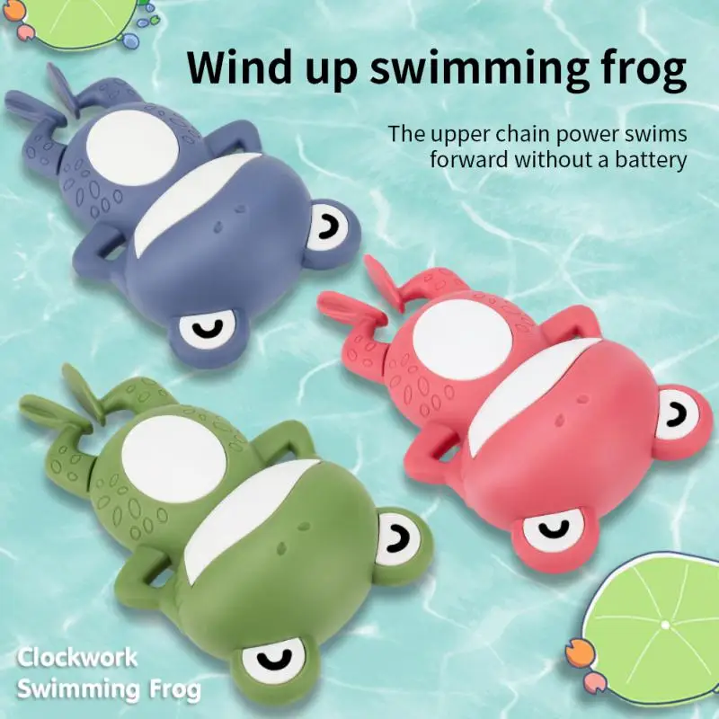 Clockwork Frogs Baby Bathing Toys Clockwork Bathing Toys  Baby Bathing Chain Wound Frogs Swimming Frogs Toy Baby Toys