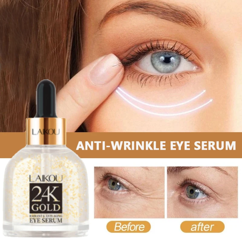 

24k Golden Snail Eye Essence Repair Anti Wrinkle Aging Firming Moisturizing Skin Deeply Improve Dryness Around Eyes Care 30ml