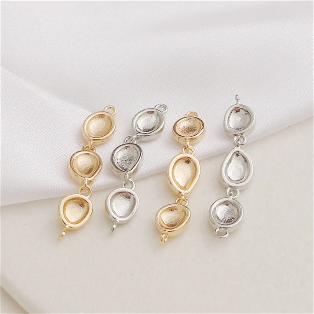 14-каратное золото сохранение цвета гальванический белый K нерегулярный кулон в