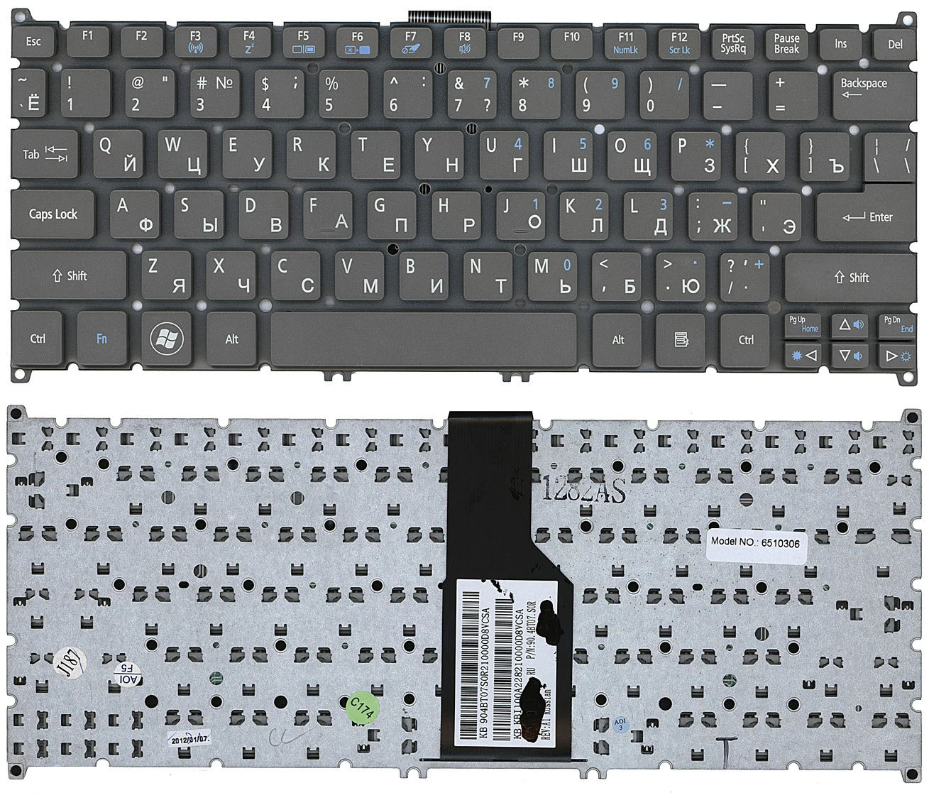 Acer nsk-r70sw 1D gray keyboard | Replacement Keyboards
