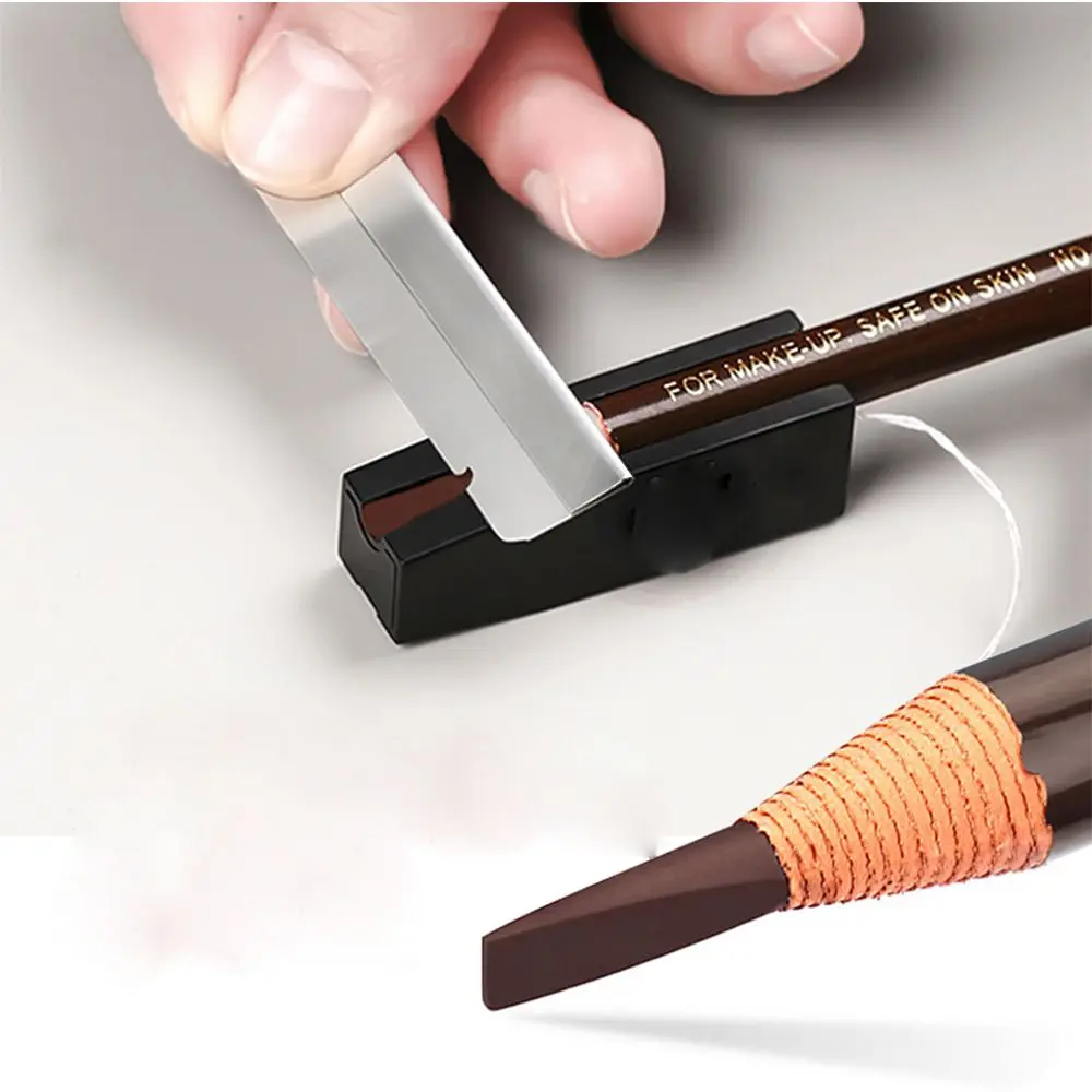 

Black Waterproof Permanent Makeup Supplies Pencil Tip Thin Microblading Eyebrow Pencil Sharpener Sharpening
