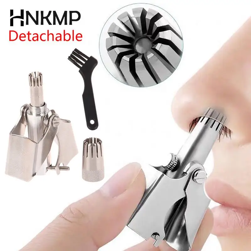 

Nose Hair Trimmer For Men Stainless Steel Manual Trimmer For Nose Razor Shaver Washable Portable Nose Ear Hair Trimmer Metal