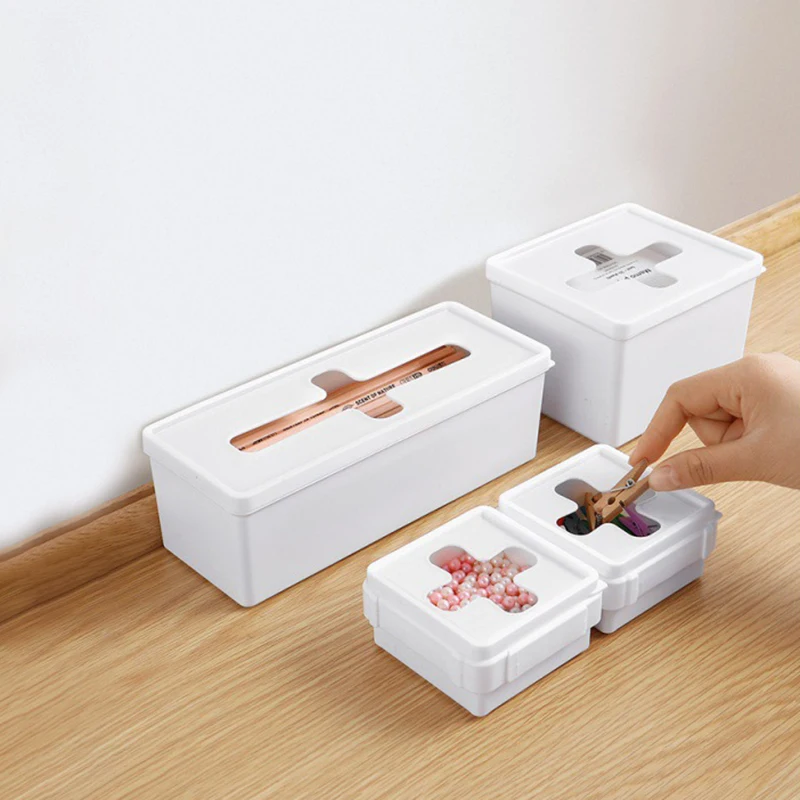 Multifunctional Splicing Storage Box Cross Groove Plastic For Drawer Desktop Sorting Makeup Organizer Save Space New |