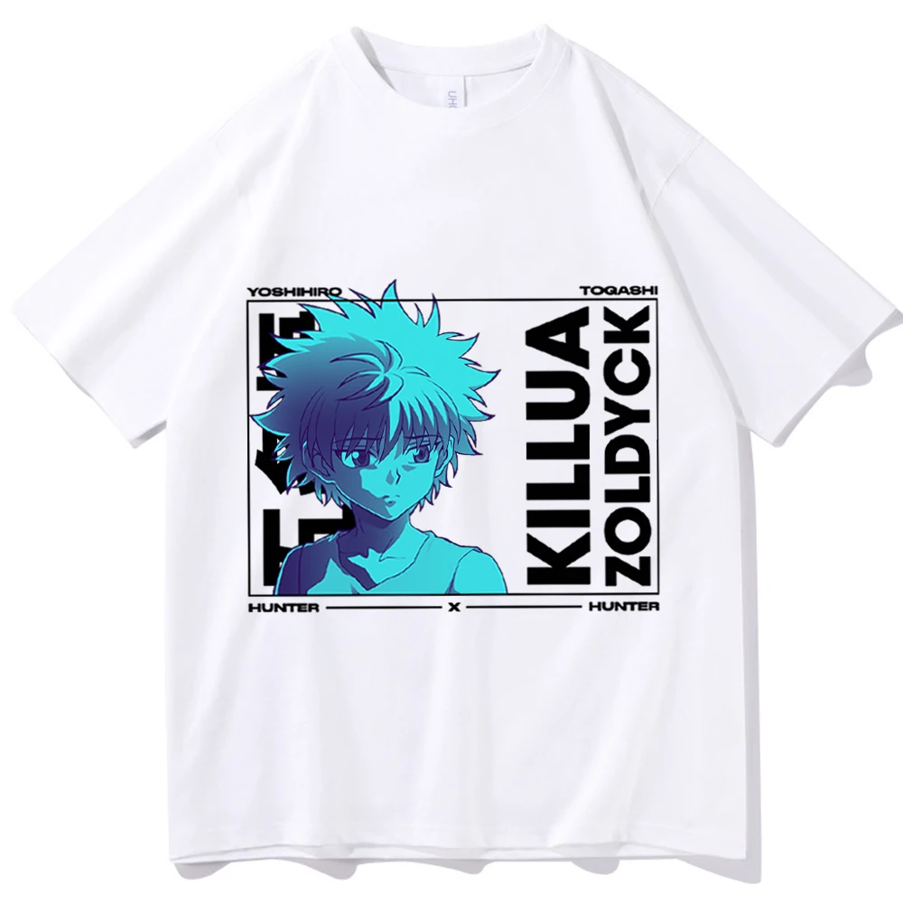 

2023 Killua Zoldyck аниме рубашка Hunter X Hunter Аниме рубашка подарок для фанатов Killua Zoldyck унисекс рубашки с круглым вырезом и коротким рукавом