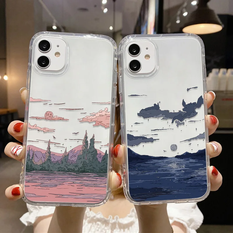 

Clear Landscape Phone Case For Vivo Y21 Y21S Y21T Y21E Y20 Y20i Y20S Y12S Y12 Y15 Y17 Y3 Y3S Y15A Y15S Y7S V21E V23 Pro Cover