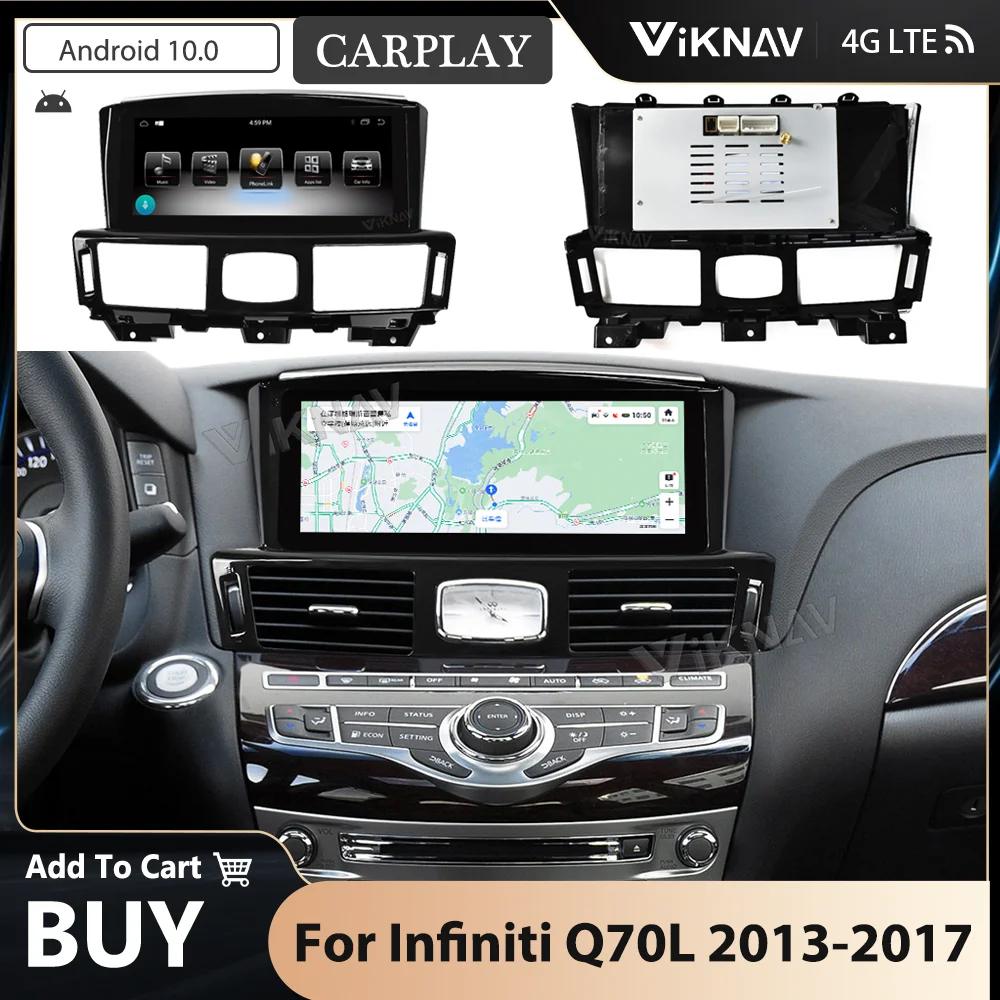 

Автомагнитола для Infiniti Q70L 2013-2017, Android 10,0, DVD, мультимедийный автомобильный стереопроигрыватель, GPS навигатор, carplay 10,4 дюйма