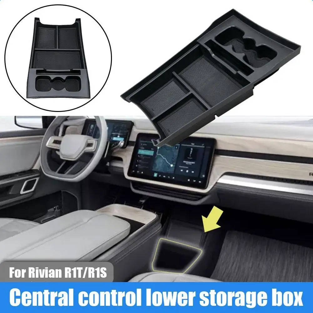 

Central Control Lower Storage Box For RIVIAN R1S R1T Car Side Armrest Organizer Container Tray Accessories Tidying