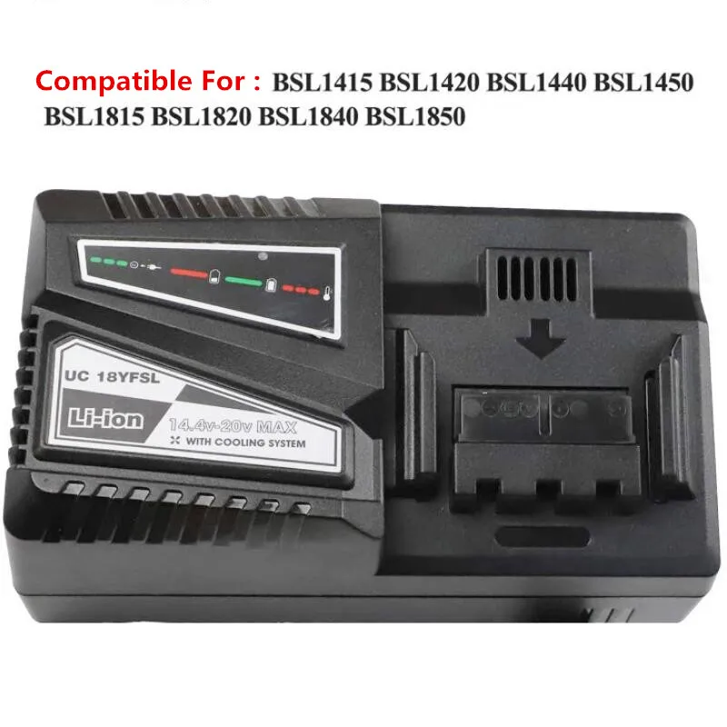 

UC18YSFL Li-ion Battery Charger Charging Current 4.5A For Hitachi 14.4V 18V Serise Electric Drill Screw BSL1415 BSL1815 BSL1820