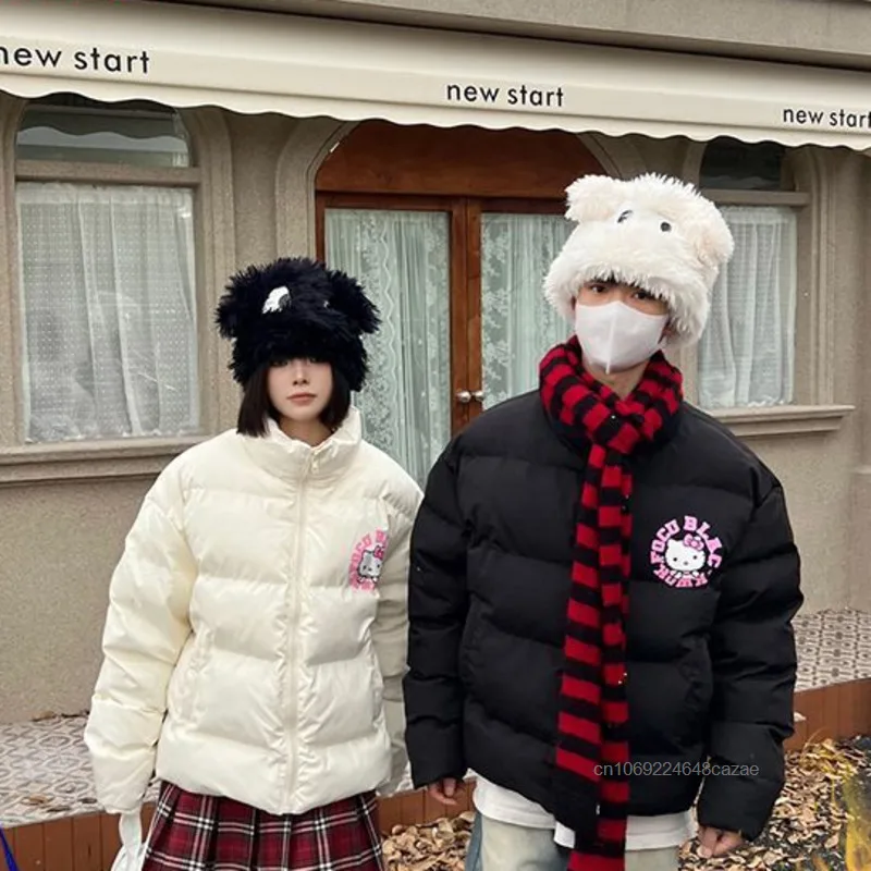 Sanrio Hello Kitty модная куртка с принтом в американском стиле зимняя новая толстая