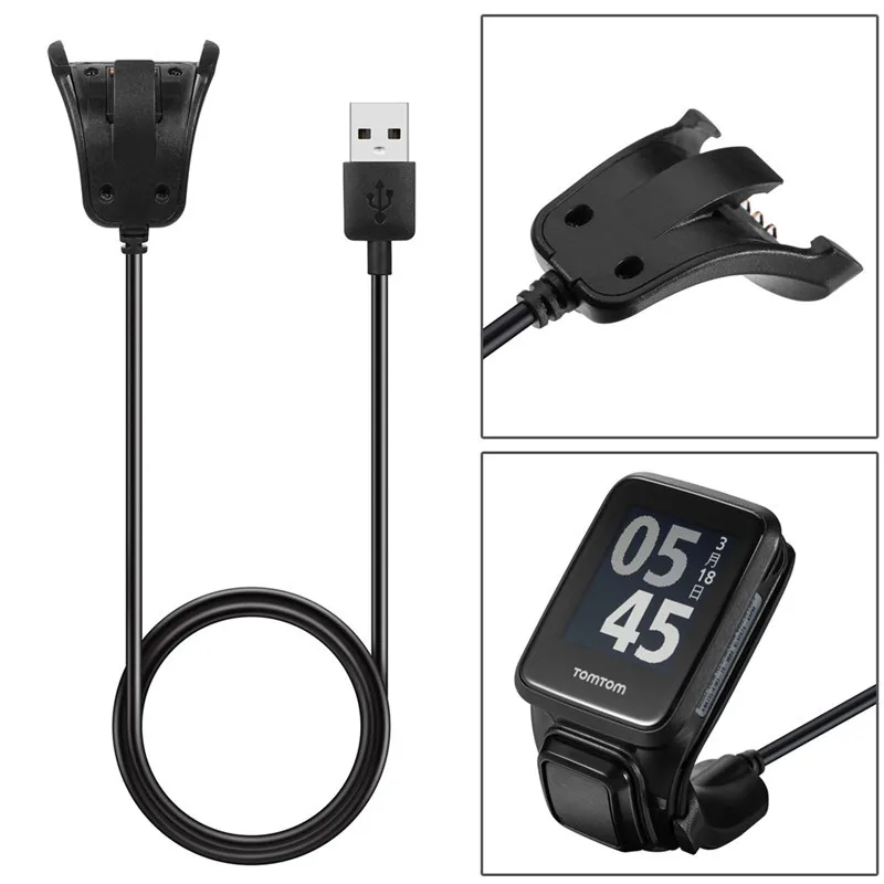 

USB Data Charger Cable For TomTom Runner 2 3 Spark Adventurer Golfer 2 Charging Dock Data Transfer Power Supply Cable Cord Wire