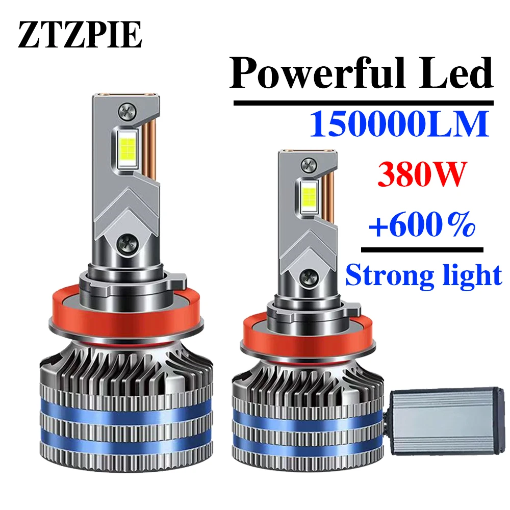 

ZTZPIE 6500K HB3 HB4 9005 9006 H1 H7 H4 H11 9012 Bulb Canbus Led Lamp CSP 3570 Power Car Headlight H3 Light 380W 150000LM