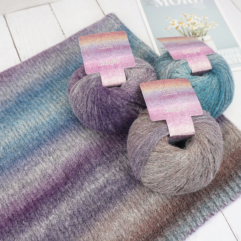 

128M Long Dyed Medium Fine Wool Thread Dark Color Is Autumn Winter DIY Handmade Scarf Shawl Hook Stick Needle Sweater Thread