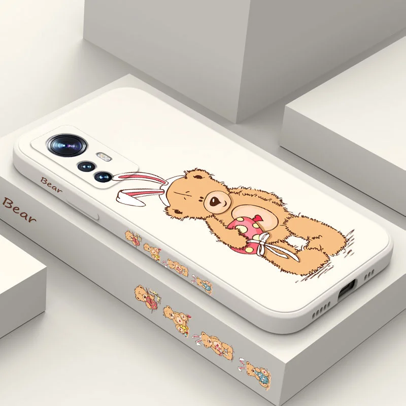 

Love Fun Bear Phone Case For Xiaomi Mi 12 11 Ultra 10 9 11T 10T 9T Pro Lite Poco F4 X4 M4 F3 X3 M3 Pro 4G 5G GT Cover