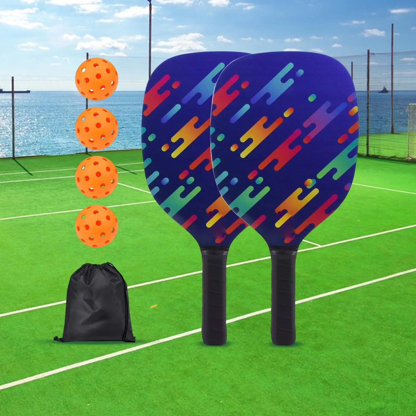 

Professional Pickleball Paddles Set of 2 Rackets Lightweight for Men Women