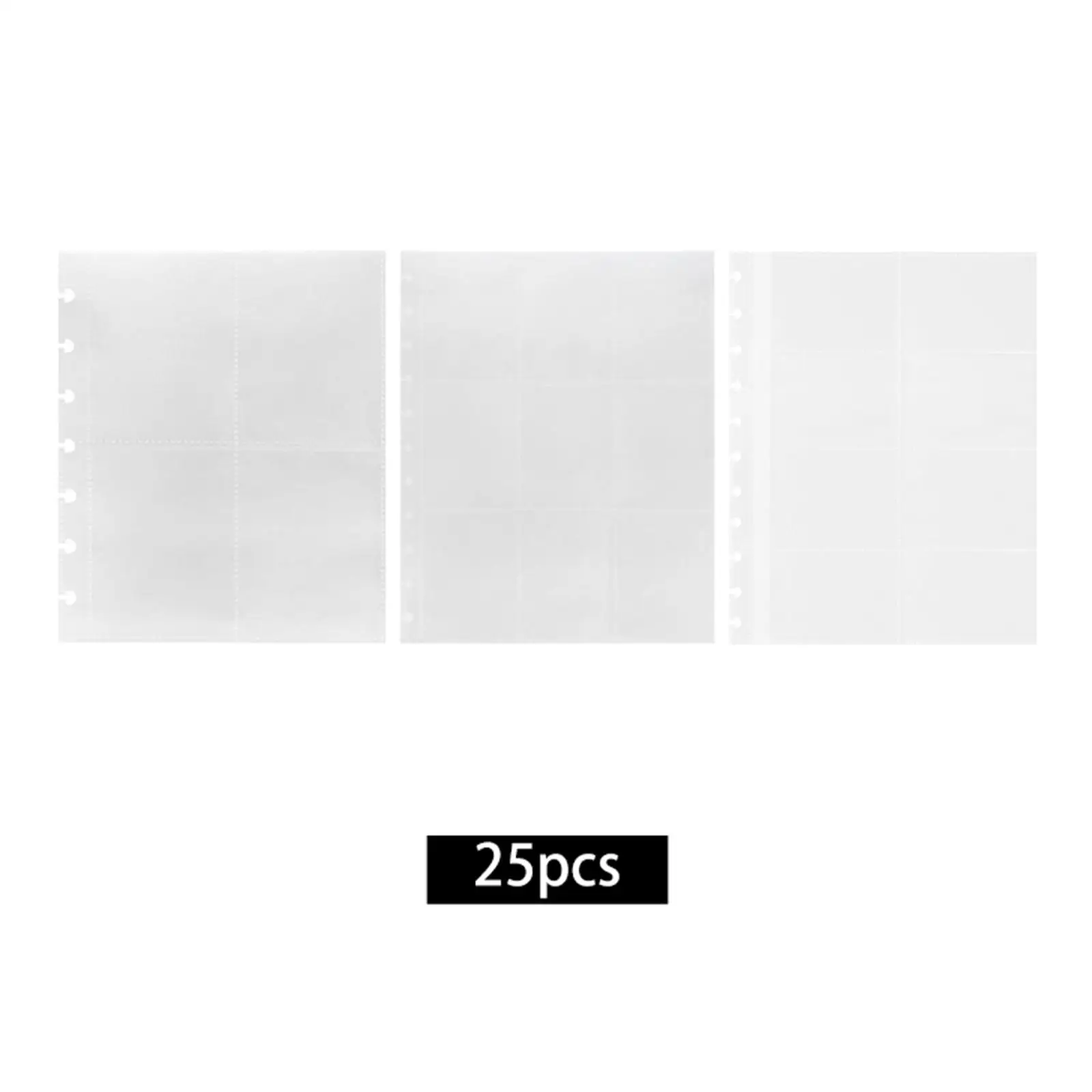 

Clear Trading Card Pages Sleeves Card Binder Card Protectors Card Collectible Card Sheets Protectors for Trading Cards Photos