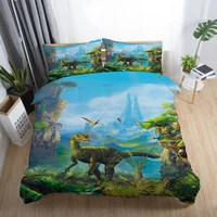 cartoon vivid dinosaur 3d printed bedding set kids boys teens duvet covers pillowcases comforter bedclothes bed linenno sheet