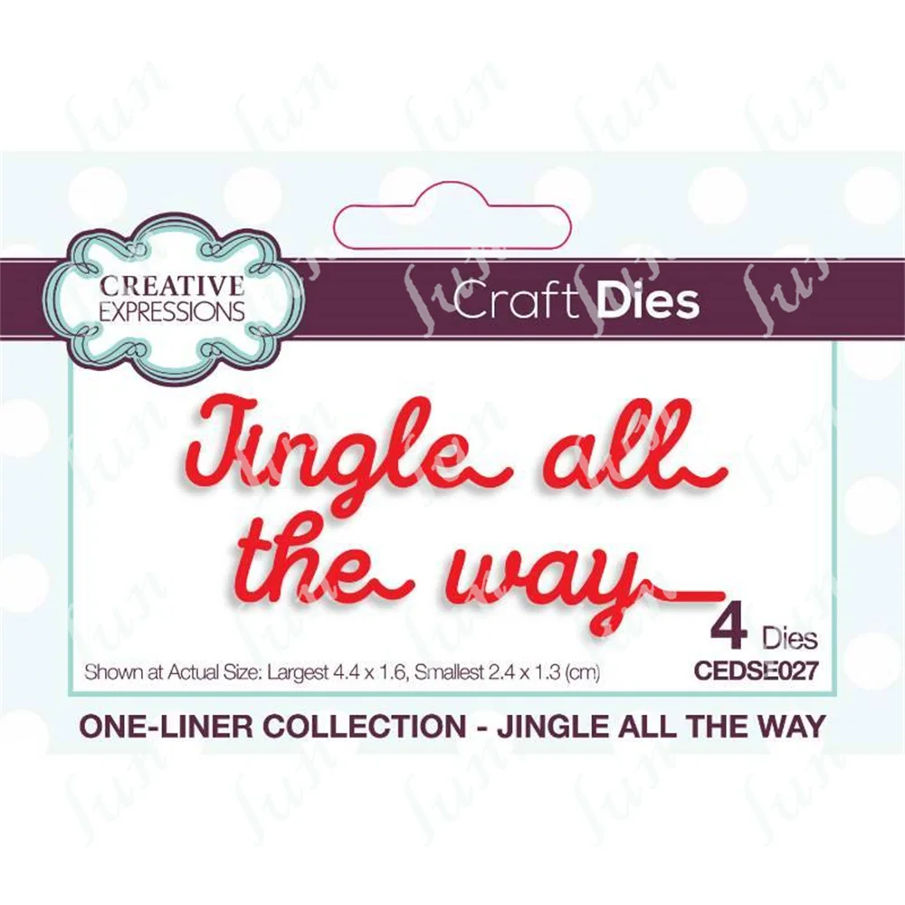 

New Die Jingle all the way Metal Cutting Dies for Handmade DIY Scrapbooking Crafts Stencils Maker Photo Album Template Decor