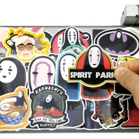 40 pieces anime movie spirited away no face man cute cartoon stickers for notebooks bike car motorcycle phone laptop sticker toy