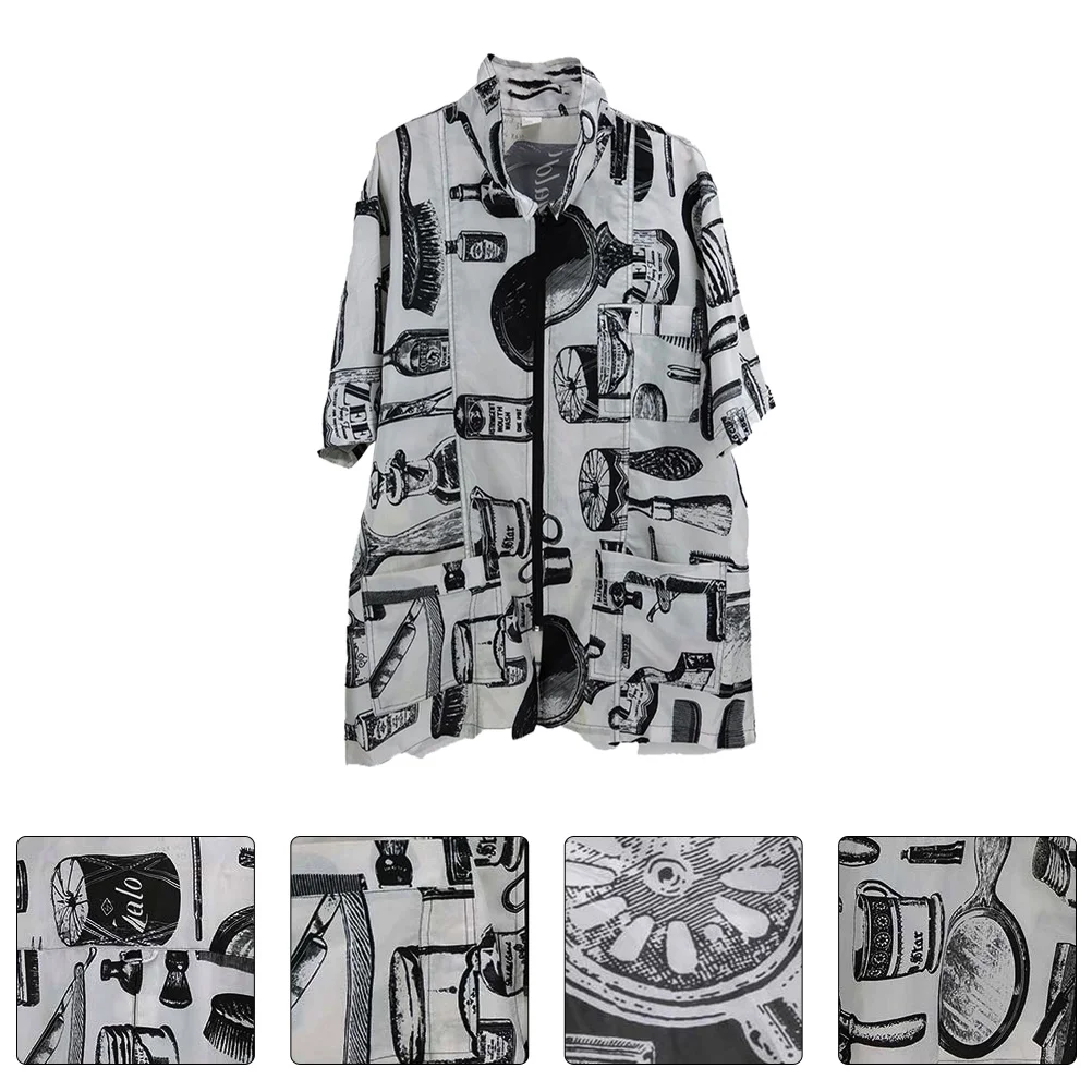 

Cape Barber Haircut Salon Hairdressing Hair Gown Stripes Print Styling Professional Adjustable Kids Apron