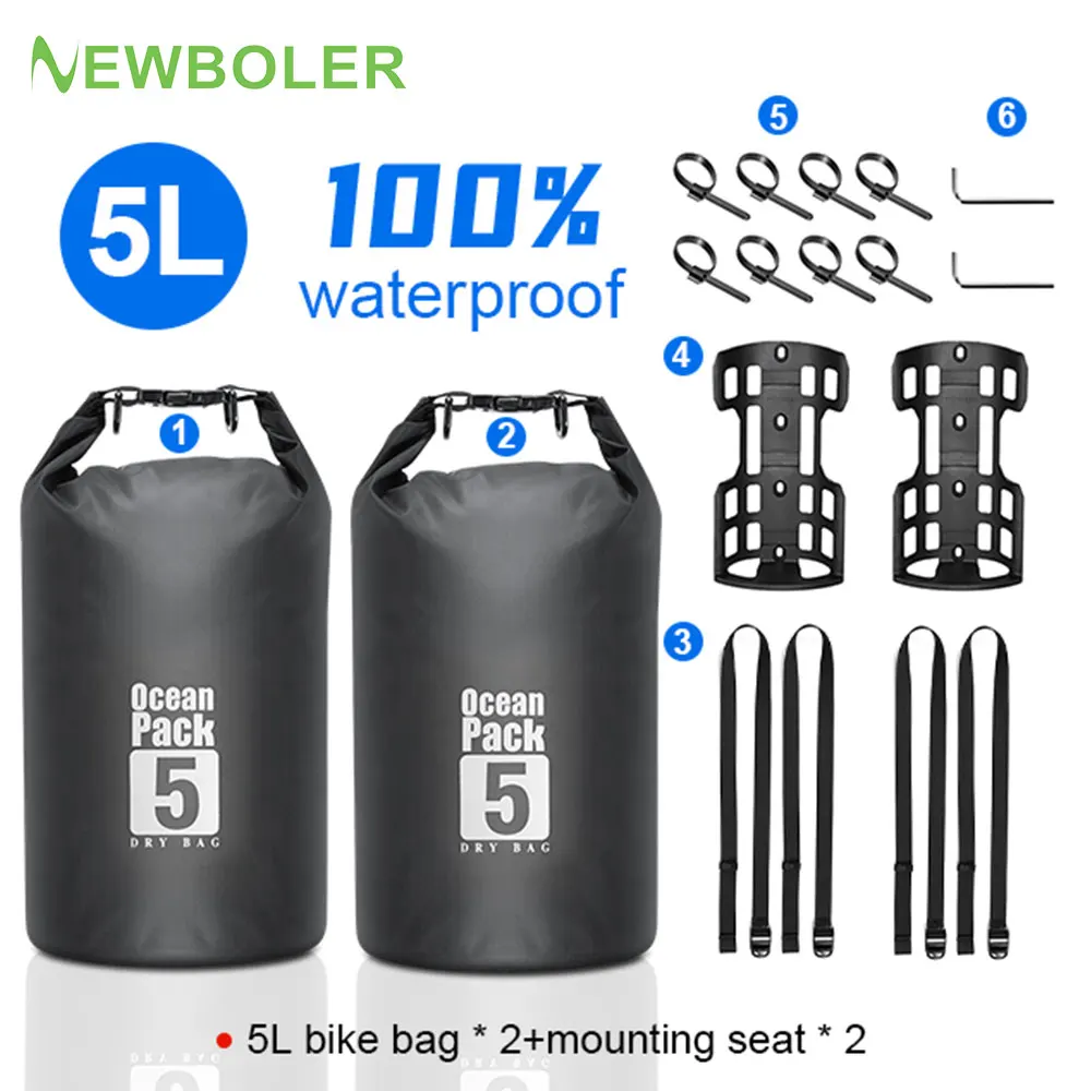 

NEWBOLER 2023 Portable Waterproof Bike Fork Bag 5L Portable Bike Bag Electric Scooter Bag Bicycle Front Bag Bicycle Fork Bag
