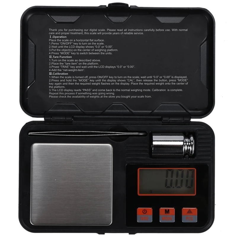 

High Precision Digital Portable Gold Sterling Silver Jewelry Scale Counting Scales Box Balance Weight Tweezers Tools 200X0.01G