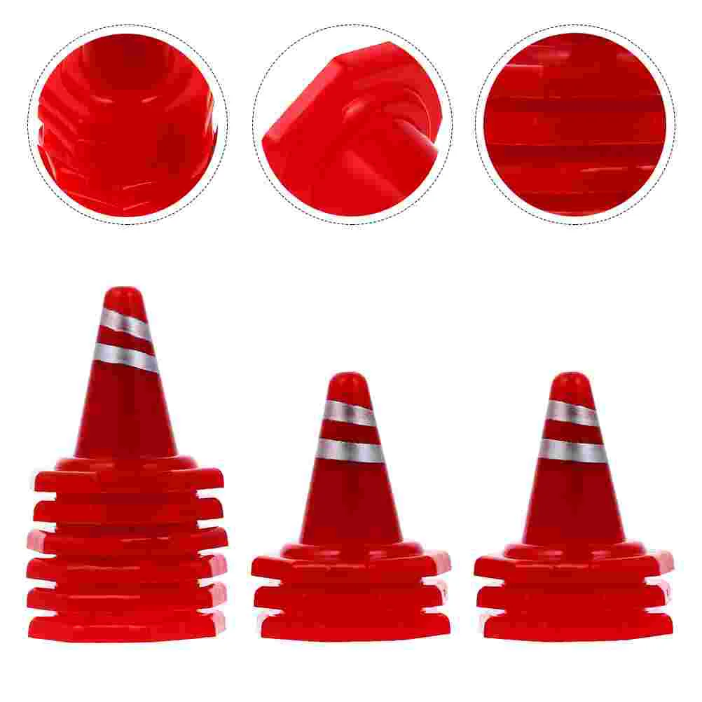 

Sandbox Barricades Plastic Mini Road Cone Roadblock Sign DIY Table Decor Kids Toys