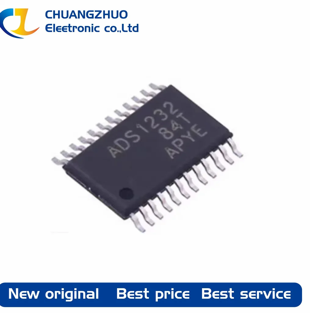 

1Pcs New original ADS1232IPWR ADS1232 2.7V~5.3V 24 80Hz SPI TSSOP-24 Analog To Digital Converters (ADCs)