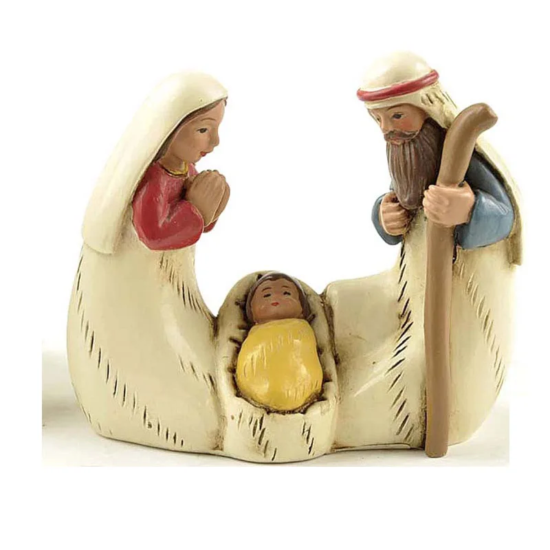 Manger Crafts Sacred Articles Resin Ornaments Christmas Manger Decorations Character Gifts Sacred Articles Cute Gifts