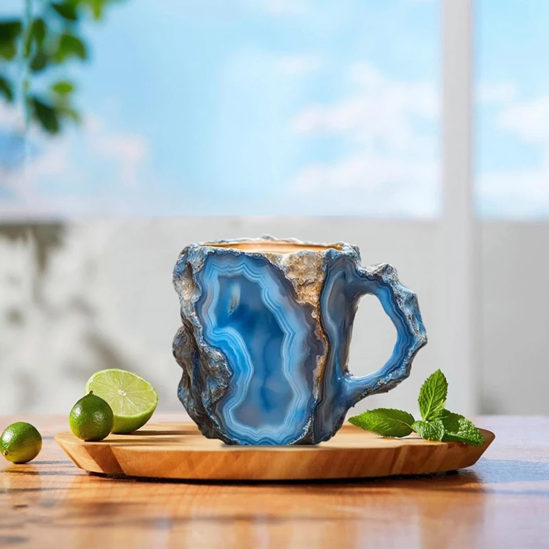Элегантная кофейная кружка Geode Crystal - чашка с кристаллами из кварцевого камня