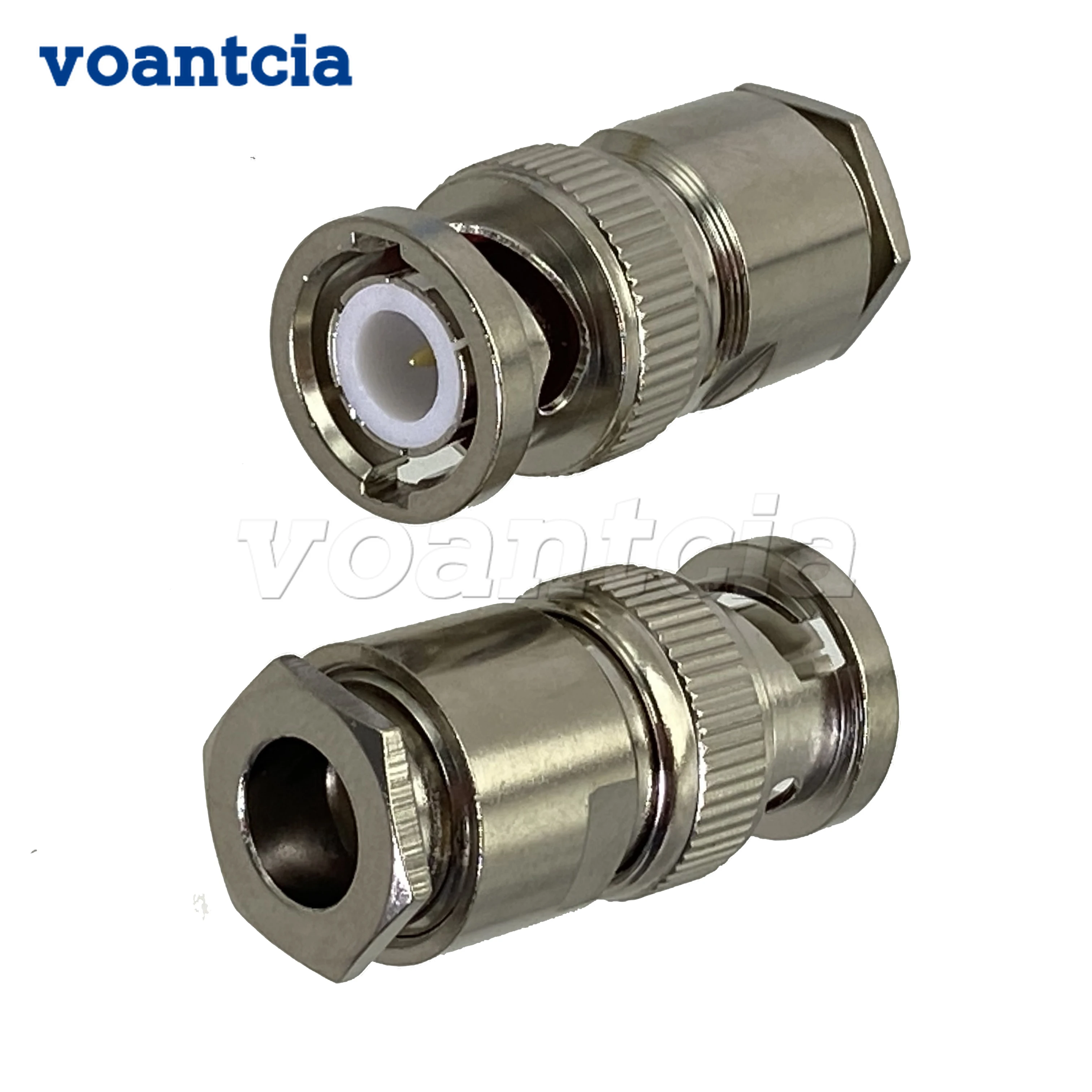 

10pcs Connector BNC Plug Male Clamp For RG5 RG6 LMR300 RG304 Cable Wire Terminals Straight RF Coaxial Adapter New