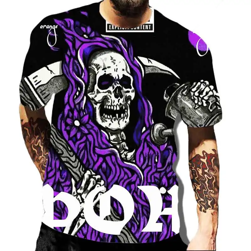 

New 2022 Summer Eagle Men 3D Printed Men's Casual Harajuku T-shirt Round Neck Loose Oversized Muscle Streetwear Men's T-shirt
