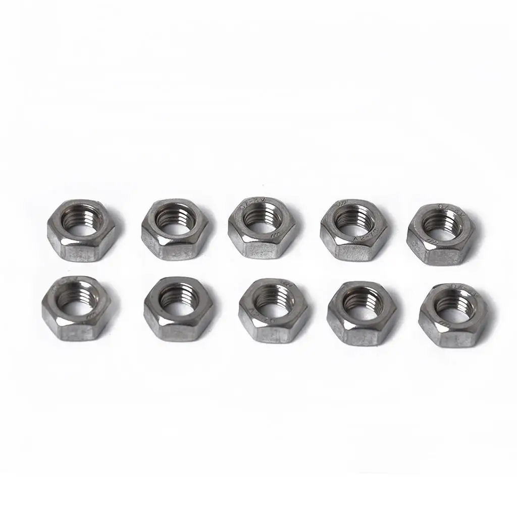 

M2 - M12 (185PCS) STAINLESS STEEL HEXAGON THREAD FULL NUTS HEX NUT