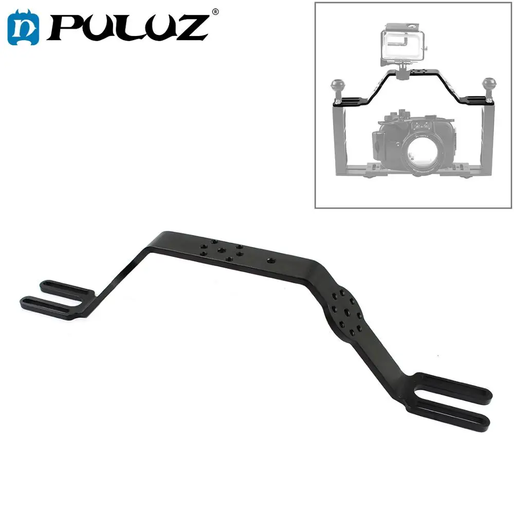 

PULUZ Diving Tray Stabilizer Rig Aluminium Alloy Dual Handle Grip Handheld Expansion Mount System
