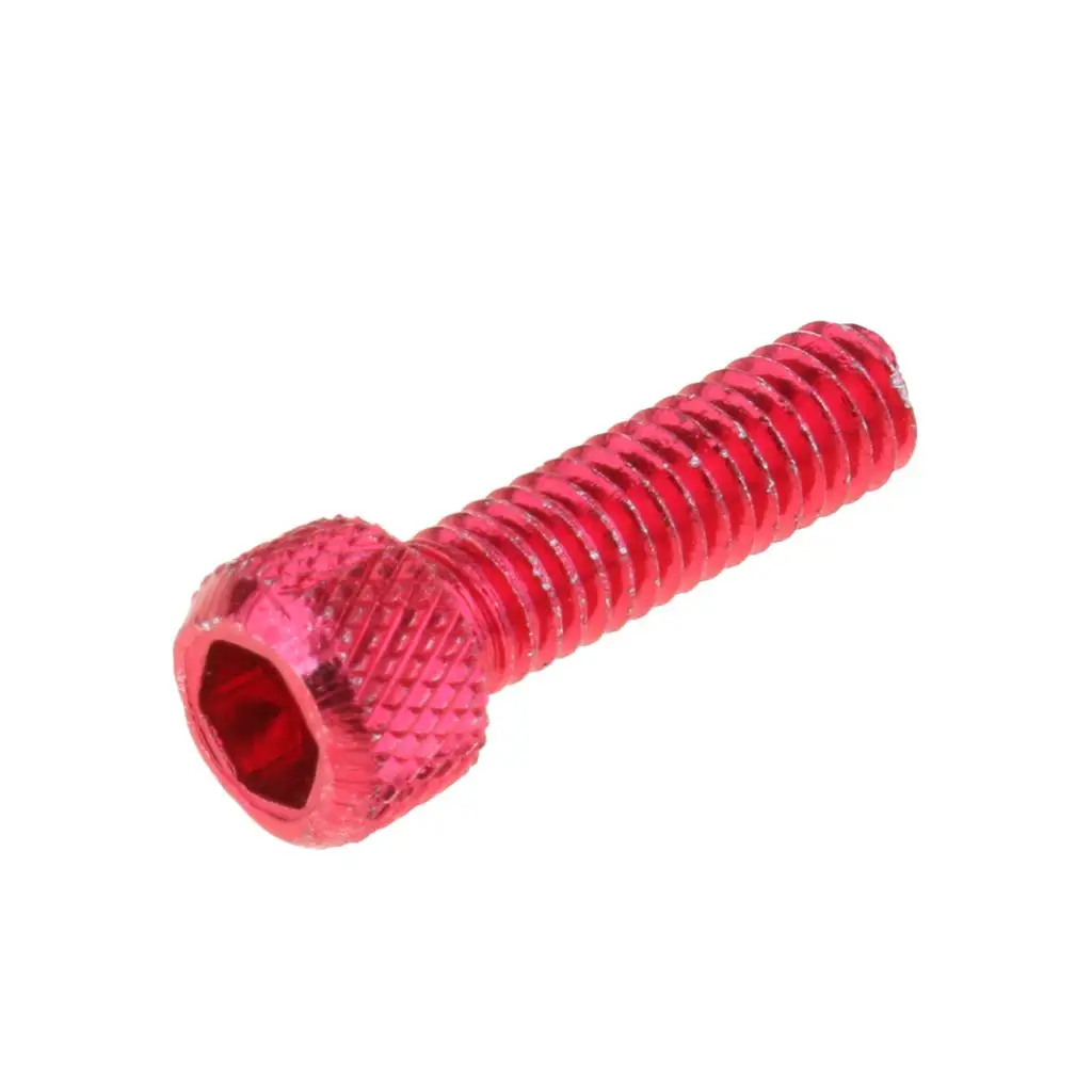 

4X 10pcs Hex Socket Head Screw Bolt Aluminum Red M6 x 20mm