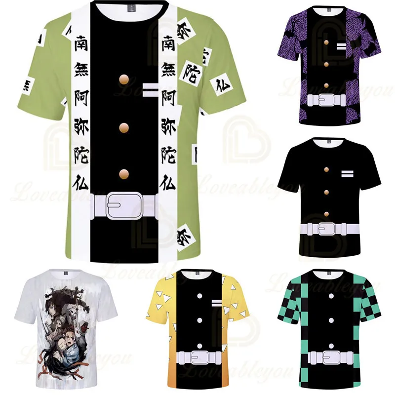 

Demon Slayer Kimetsu No Yaiba 3D T Shirts Casual Boy Girl Kids Fashion Short Sleeve Men Women Children Printed Cool Tops Tee