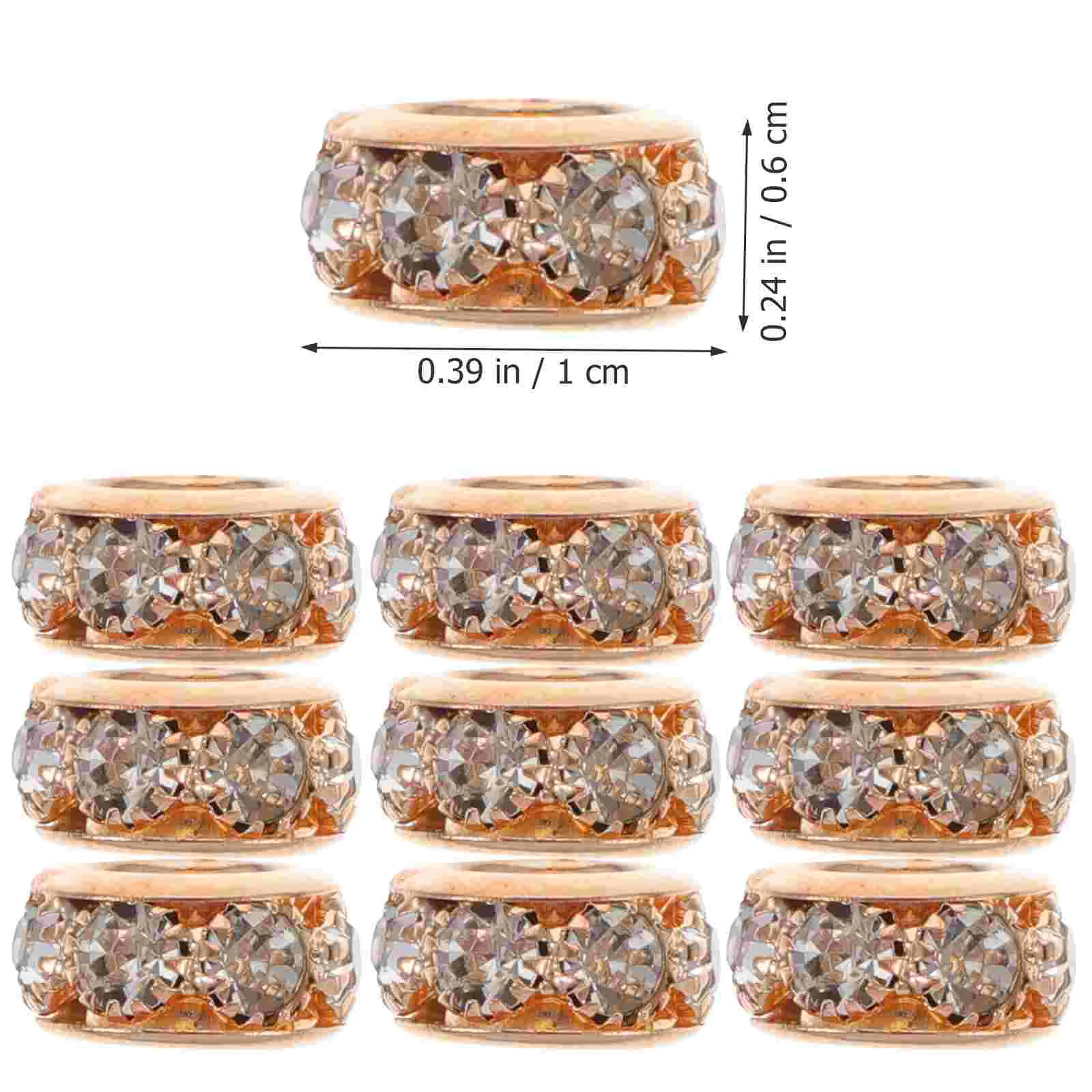 20 шт. бусины для браслетов большие пор разделители стразы инкрустированные DIY