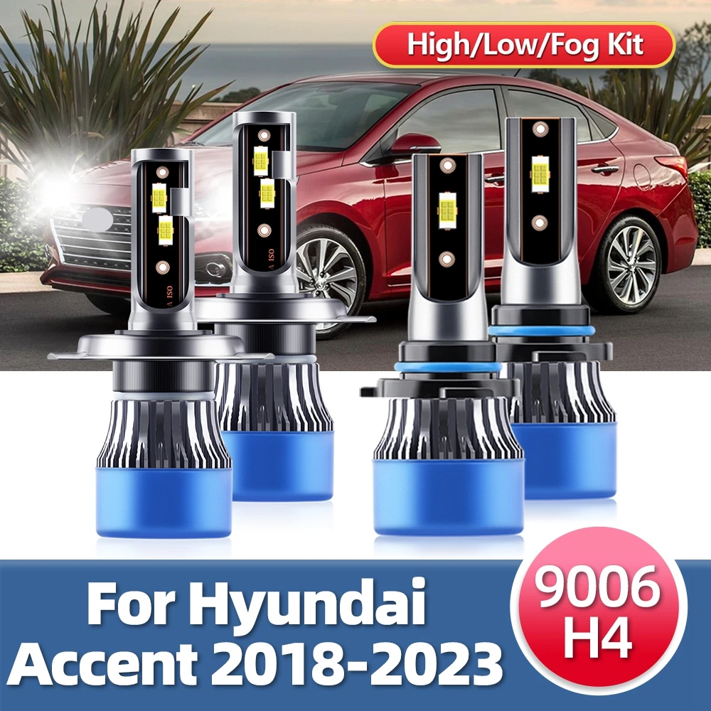 

Roadsun 110W 15000LM Car LED Lights Headlight Turbo Fog Lamps 12V Diode Luces For Hyundai Accent 2018 2019 2020 2021 2022 2023