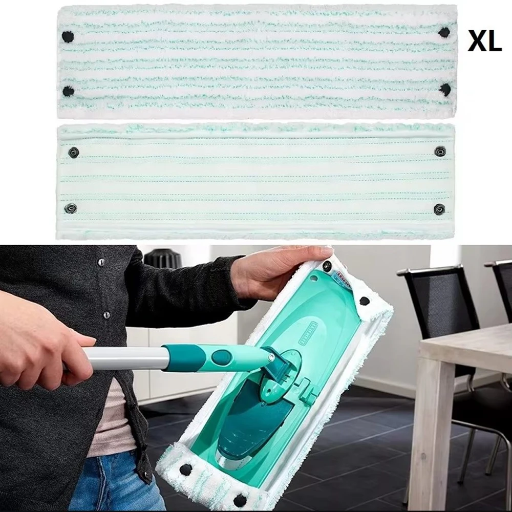 2 шт. 42 см плоские подушечки для швабры Leifheit Clean T-wist XL MicroDuo сухой и влажной уборки