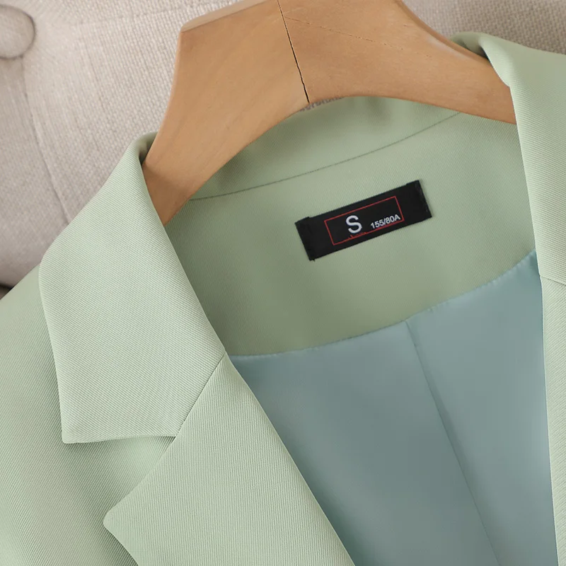 Korean Fashion Spring Notched Blazer Women Classic All Match Long Sleeve Blazers Office Lady Single Breasted Jackets New