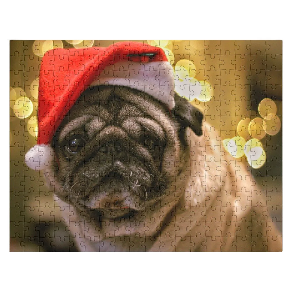 Рождественский Мопс головоломка пазл индивидуальная картина