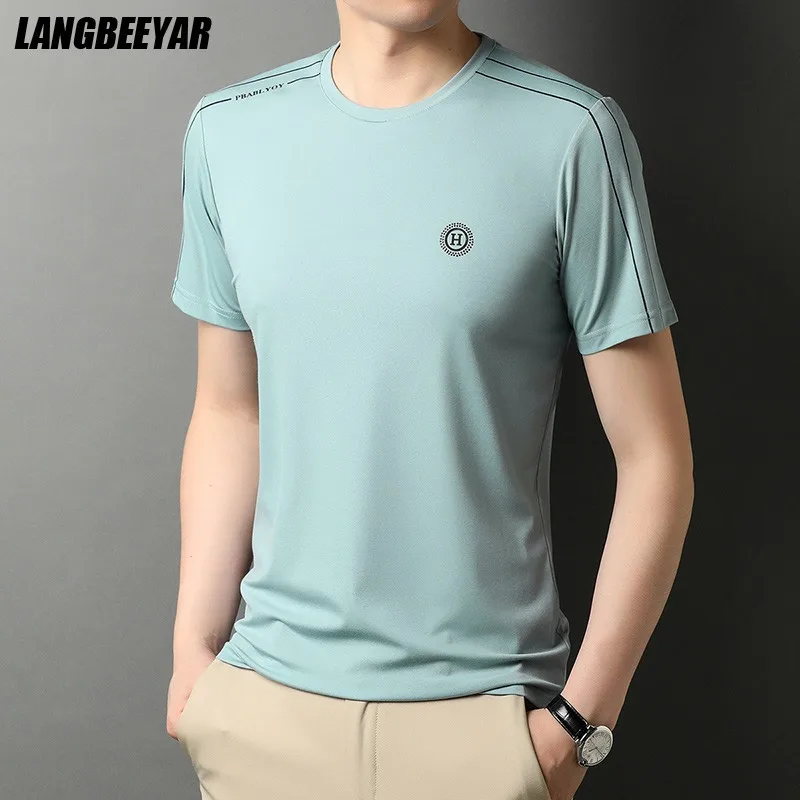 

Top Grade New Summer Brand Logo Tops Designer Luxury Tshirts For Men 2022 Short Sleeve Plain Trendy Casual Fashion Men Clothing