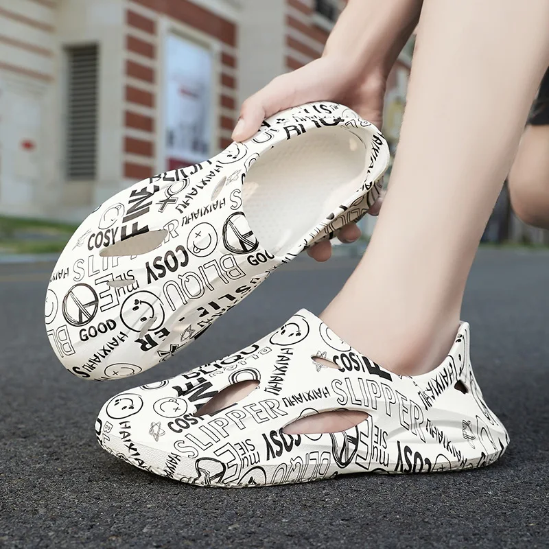 Летние мужские сандалии нескользящие тапочки для ванной комнаты модная