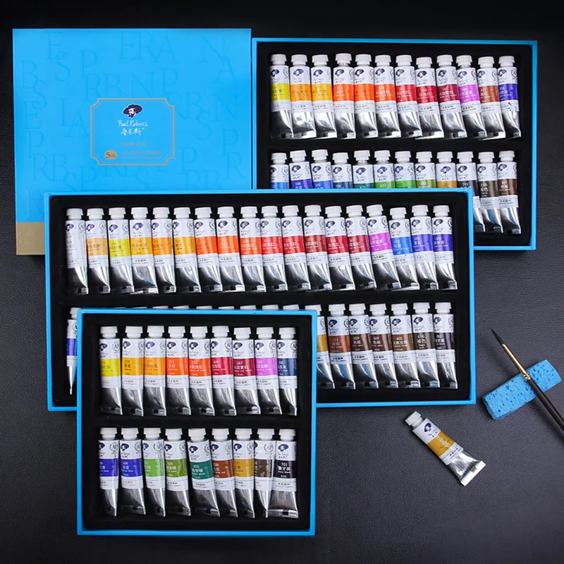 18/36 Color Watercolor Paint Set Art School Gouache Paint 5ml Tubular Beginners Kids Students Hand Painted Art Supplies
