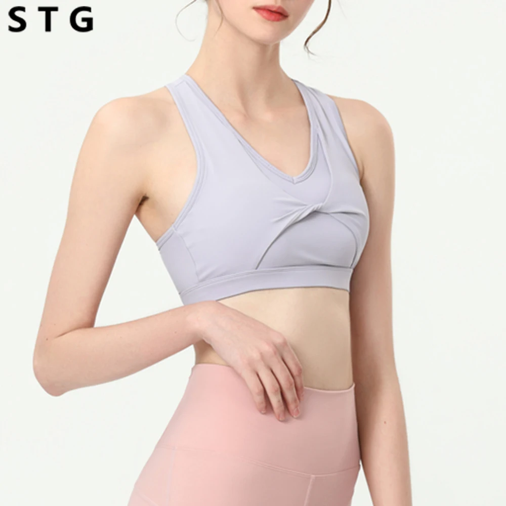 

New Nylon Bra Top Women Sexy Tight Sports Bra Gym Fitness Yoga Women's Underwear Chest Pad Removable Anti-shake Women's Bra